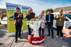 Präsentation Go Mobile Zertifizierung GmbH, Fahrzeug Segnung, Ansprachen, Landesrat Martin Gruber, Markttag, Poggersdorf, Otto Sucher, Go Mobile Kärnten, Vorstellung, Foto Thomas Hude, 6.10.2023
