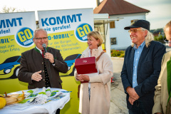Präsentation Go Mobile Zertifizierung GmbH, Fahrzeug Segnung, Ansprachen, Landesrat Martin Gruber, Markttag, Poggersdorf, Otto Sucher, Go Mobile Kärnten, Vorstellung, Foto Thomas Hude, 6.10.2023
