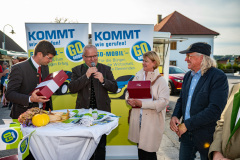 Präsentation Go Mobile Zertifizierung GmbH, Fahrzeug Segnung, Ansprachen, Landesrat Martin Gruber, Markttag, Poggersdorf, Otto Sucher, Go Mobile Kärnten, Vorstellung, Foto Thomas Hude, 6.10.2023
